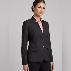 Jones New York Dark Gray Tailored Two-Button Blazer